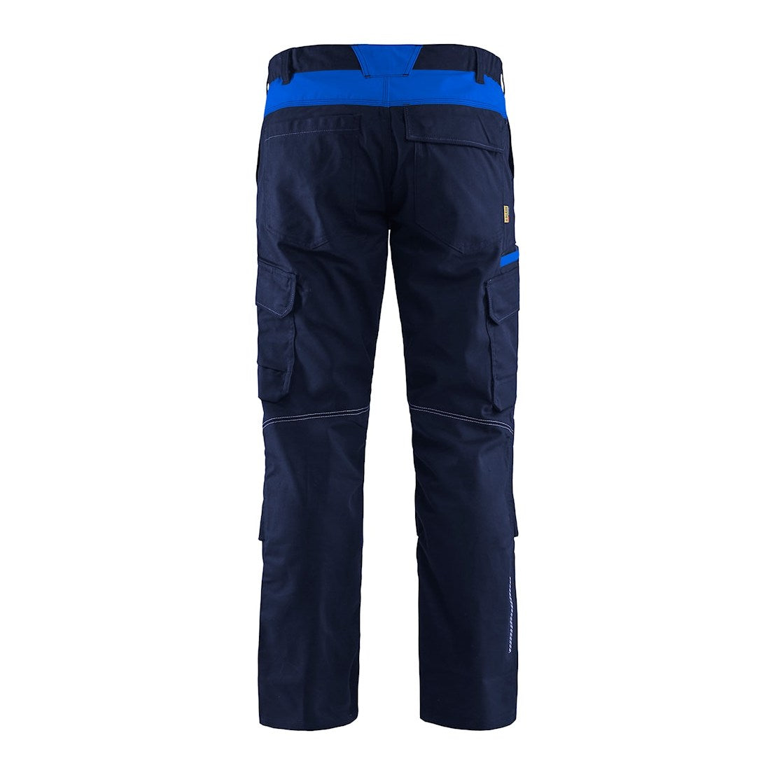 Blaklader Industry Trousers Stretch with Knee Pad Pockets 1448 #colour_navy-blue-cornflower-blue