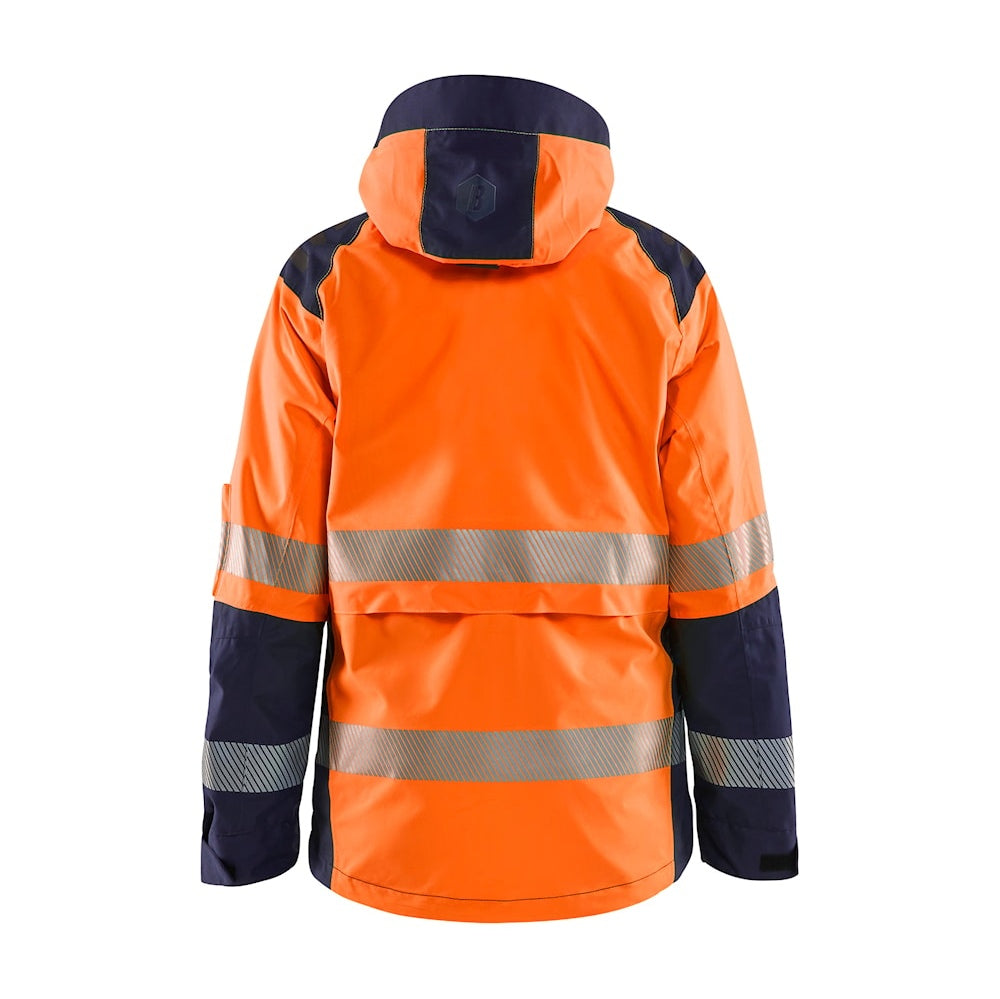 Blaklader Women's Shell Jacket Hi-Vis 4436 #colour_orange-navy-blue