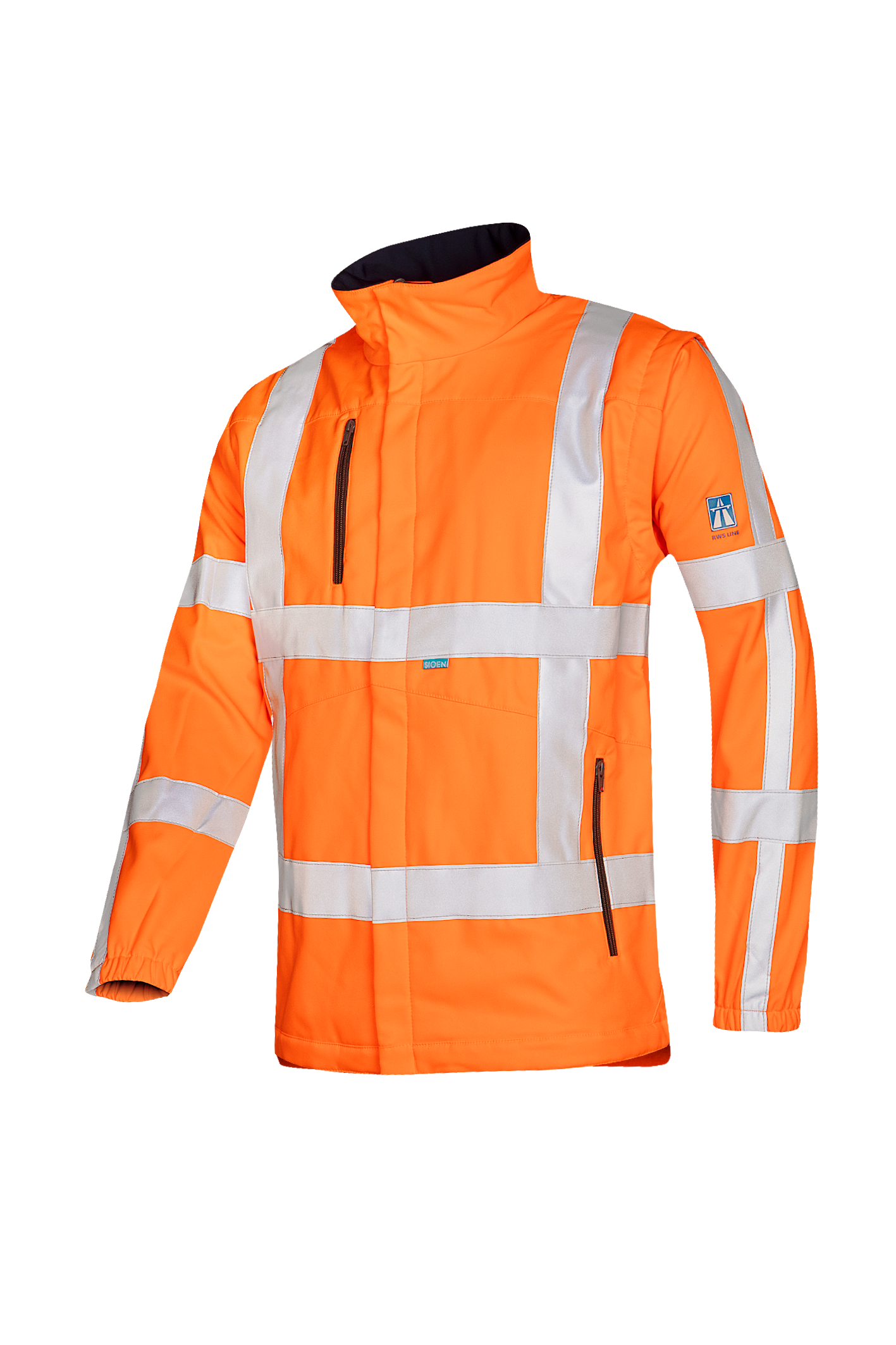 Sioen Alphen Hi-Vis Softshell Jacket With Detachable Sleeves (Rws)