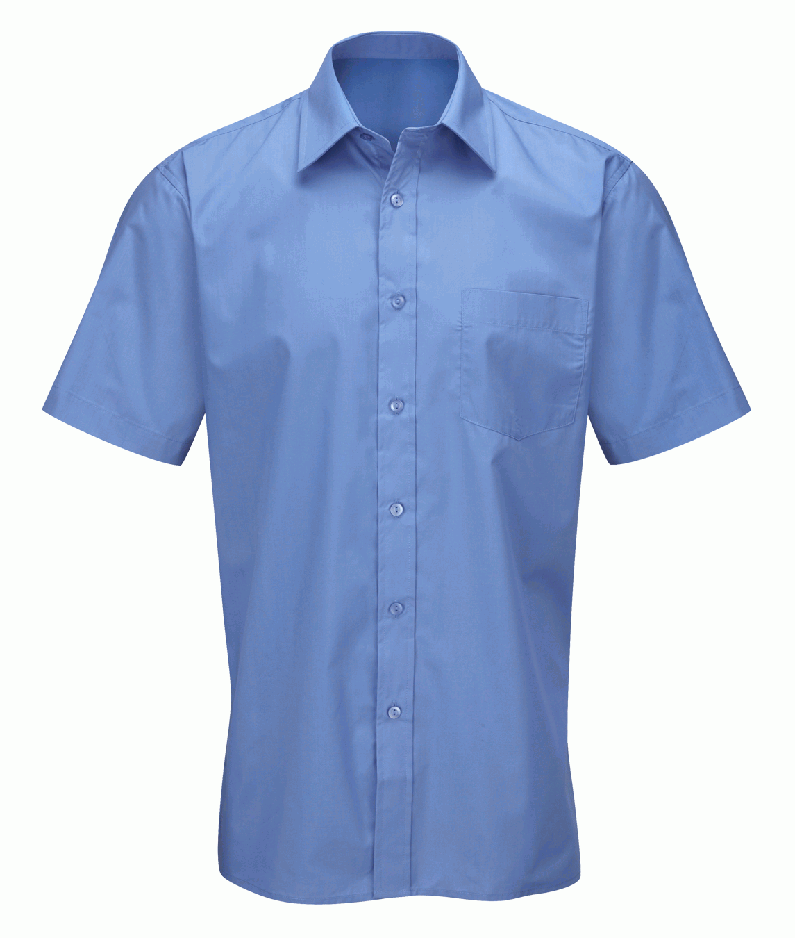 Orbit International Men'S Deluxe: Short Sleeve Shirt - Mid Blue