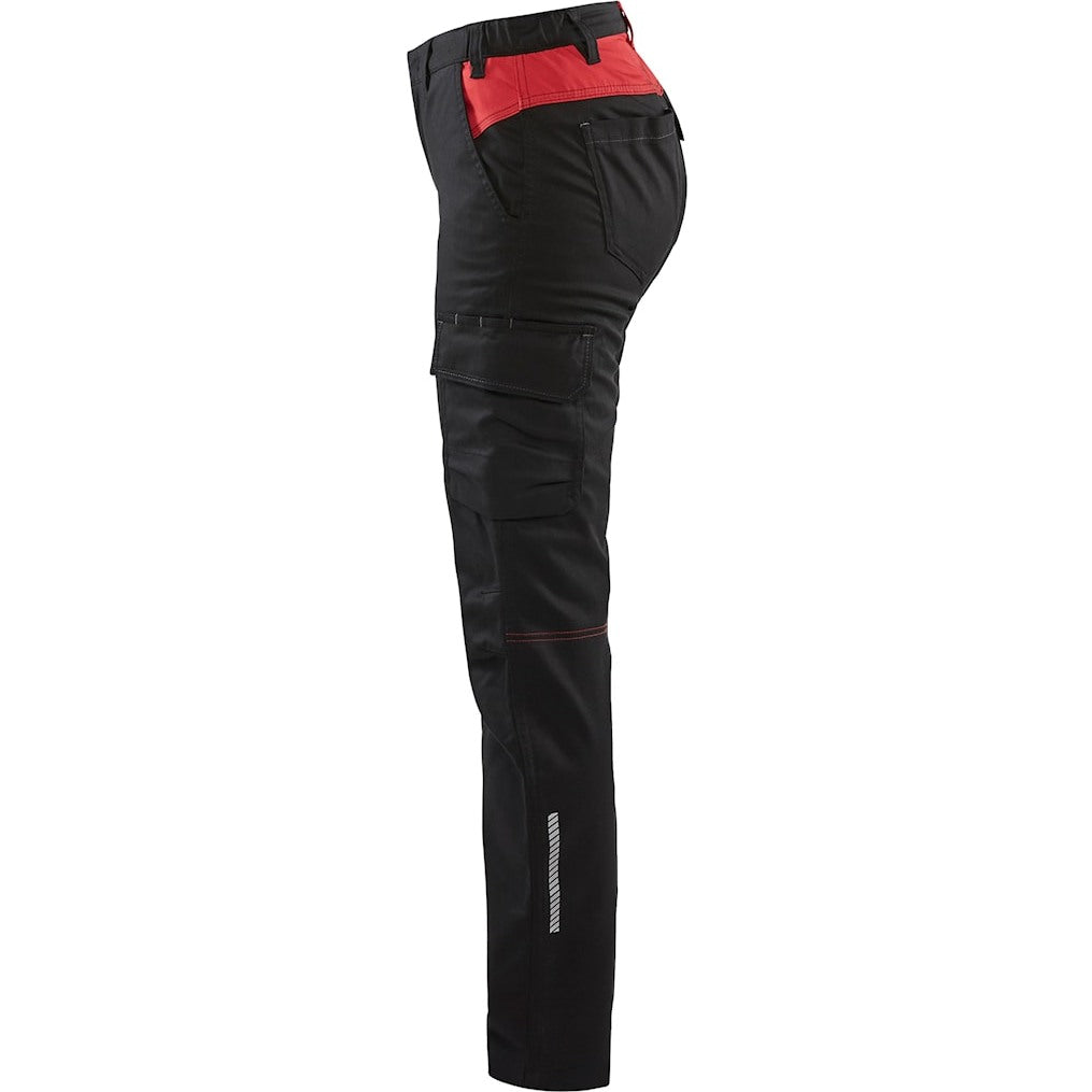 Blaklader Women's Industry Trousers Stretch 7144 #colour_black-red