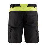 Blaklader Industry Shorts Stretch 1446 #colour_black-hi-vis-yellow