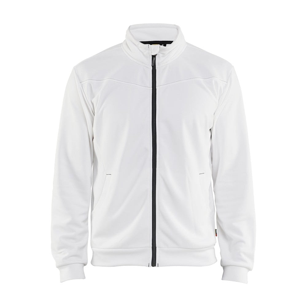 Blaklader Sweatshirt with Full Zip 3362 #colour_white-dark-grey