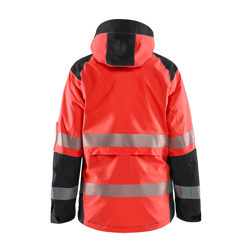 Blaklader Women's Shell Jacket Hi-Vis 4436 #colour_red-hi-vis-black