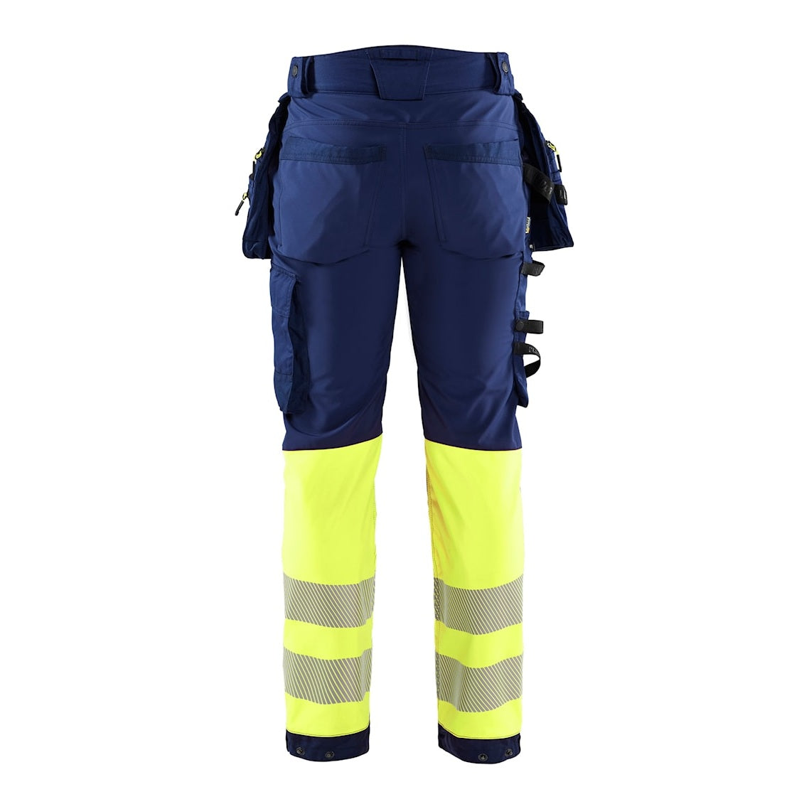 Blaklader Softshell Hi-Vis Trousers 1821 #colour_navy-blue-hi-vis-yellow