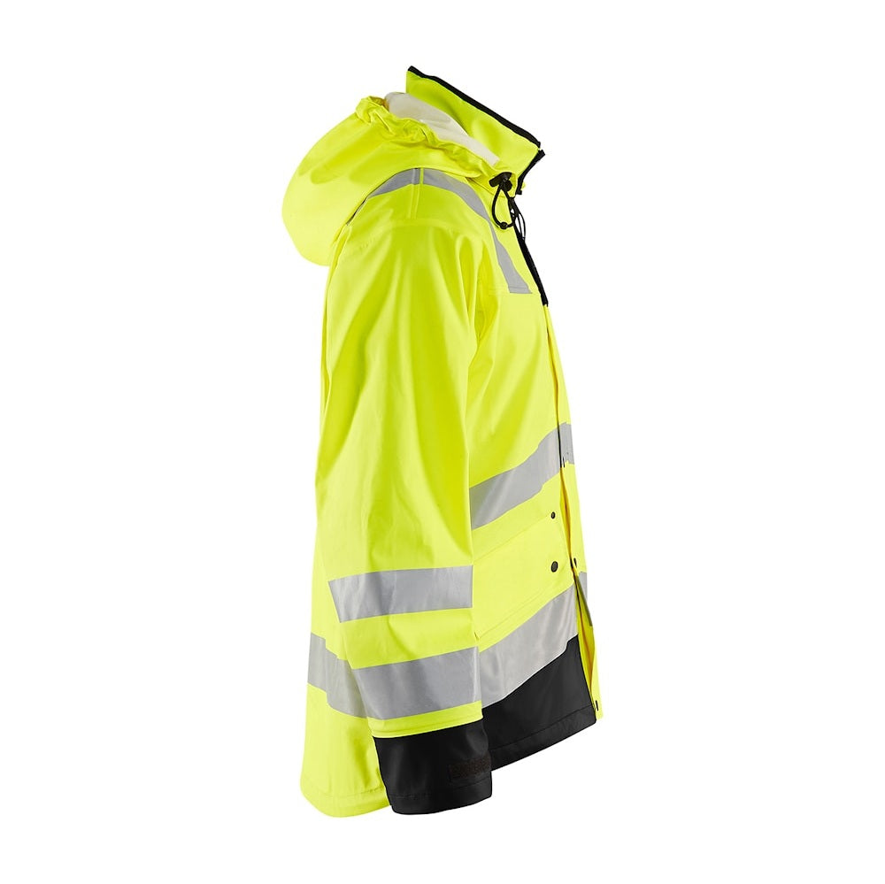 Blaklader Rain Jacket Hi-Vis Level 3 4327 #colour_hi-vis-yellow-black