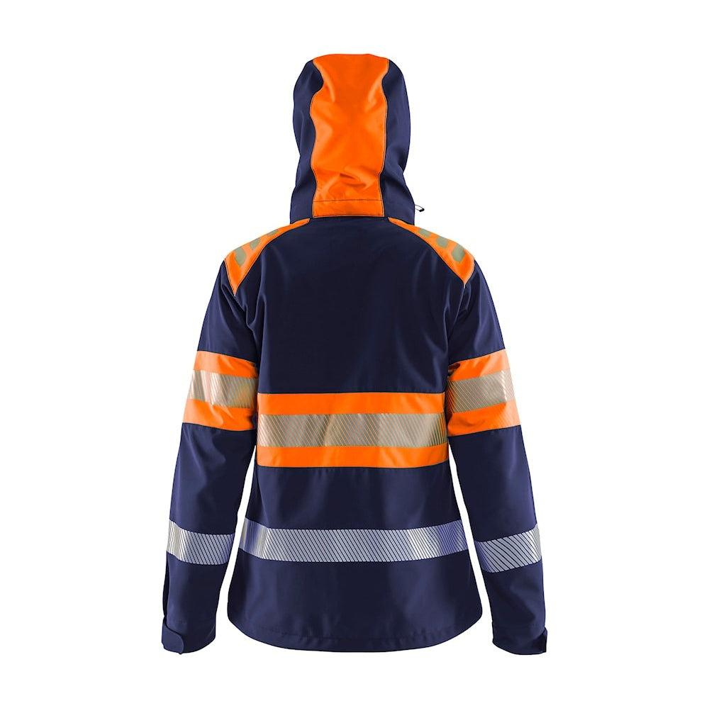 Blaklader Women's Softshell Jacket Hi-Vis 4404 #colour_navy-blue-orange