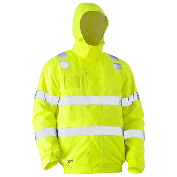 Bisley Taped Hi-Vis Wet Weather Bomber Jacket