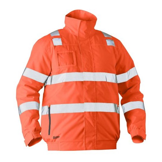 Bisley Taped Hi-Vis Wet Weather Bomber Jacket