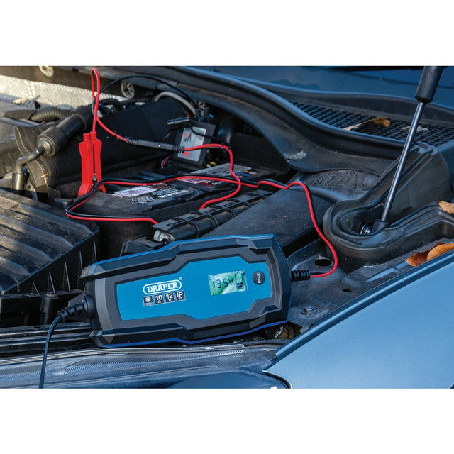 Draper Tools 6/12V Smart Charger And Battery Maintainer, 10A