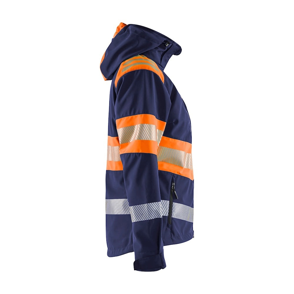 Blaklader Women's Softshell Jacket Hi-Vis 4404 #colour_navy-blue-orange