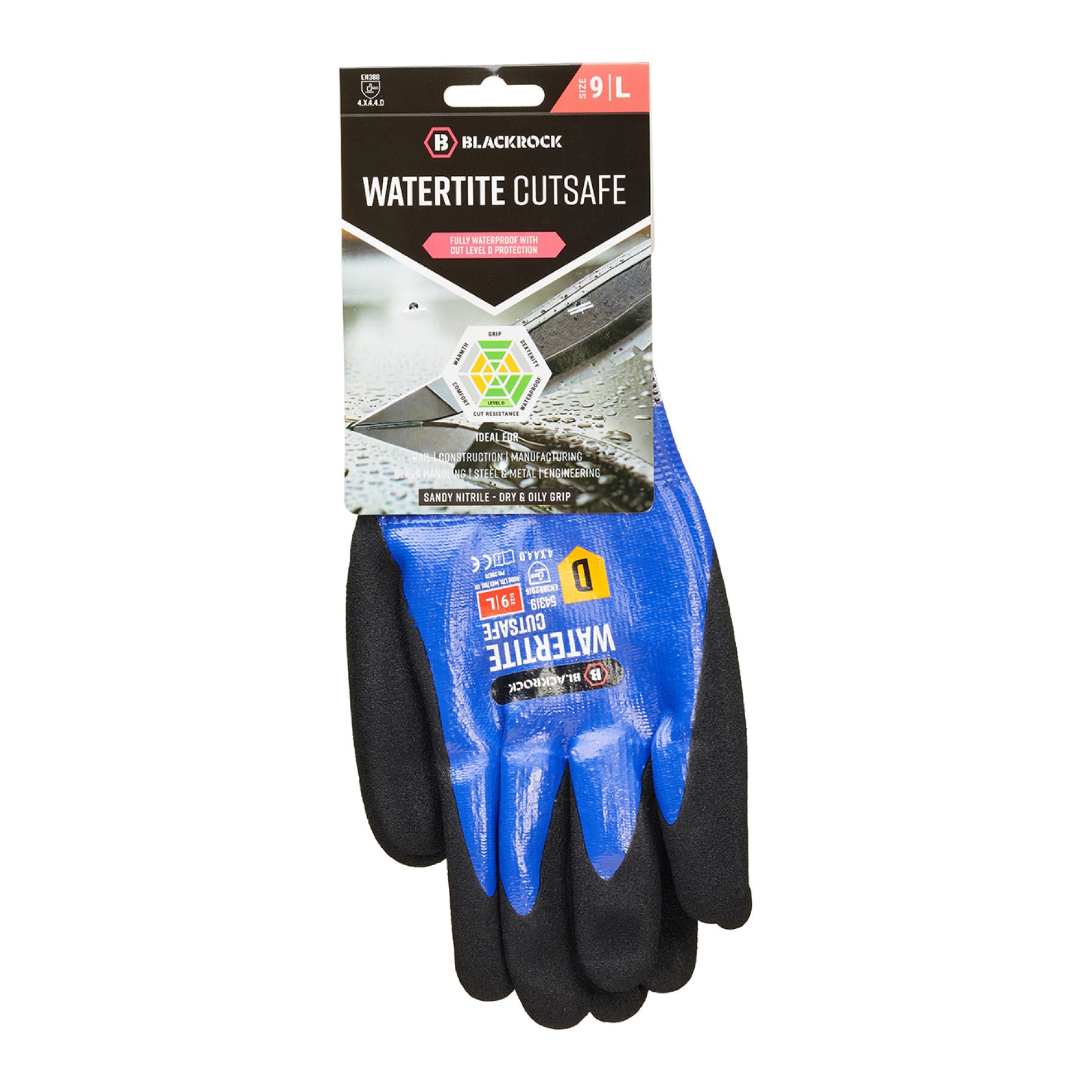 Blackrock Watertite Cutsafe Cut Level D Waterproof Gloves Pair