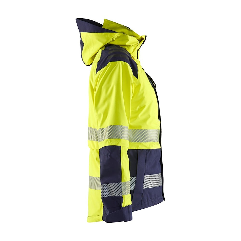 Blaklader Women's Shell Jacket Hi-Vis 4436 #colour_hi-vis-yellow-navy-blue