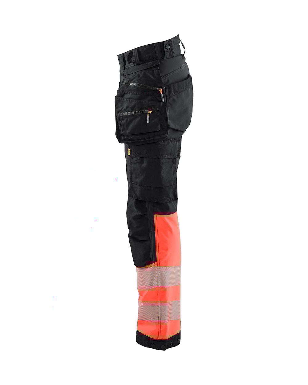 Blaklader Softshell Hi-Vis Trousers Women 7114 #colour_black-red-hi-vis