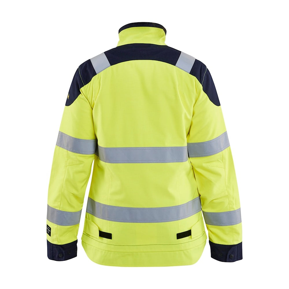 Blaklader Women's Multinorm Inherent Jacket 4969 #colour_hi-vis-yellow-navy-blue