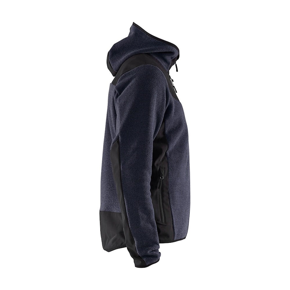 Blaklader Knitted Jacket with Softshell 5940 #colour_dark-navy-black