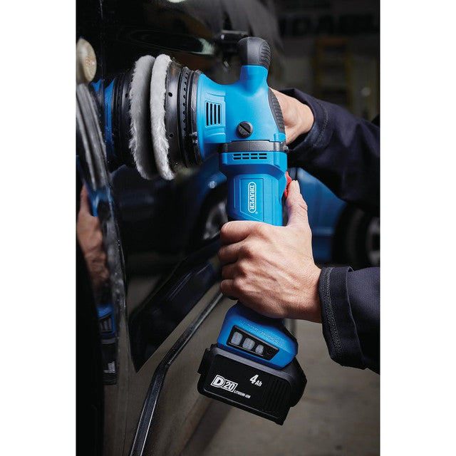 Draper Tools D20 20V Brushless Random Orbit Polisher, 125mm (Sold Bare)