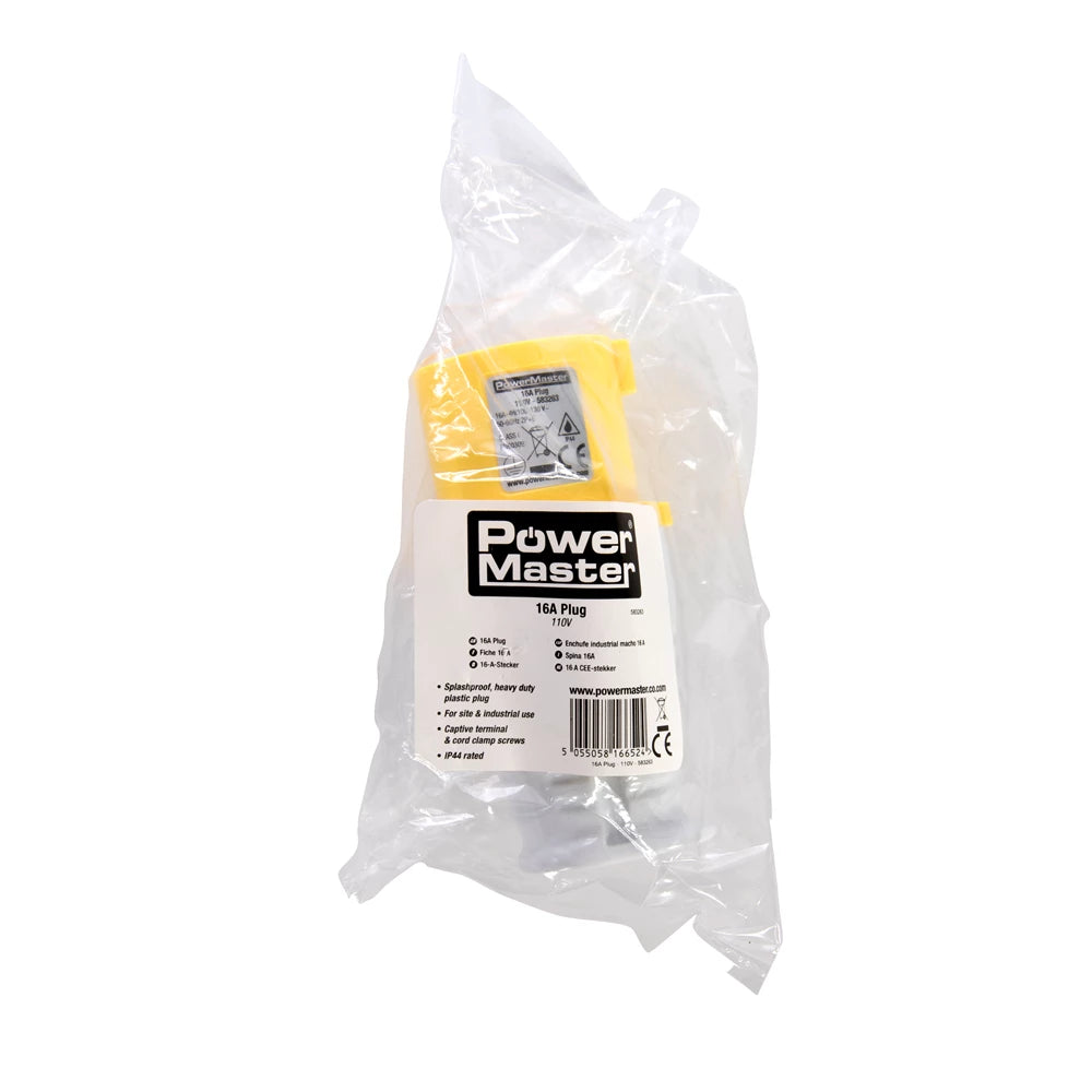 Powermaster 16A Plug 110V 3 Pin