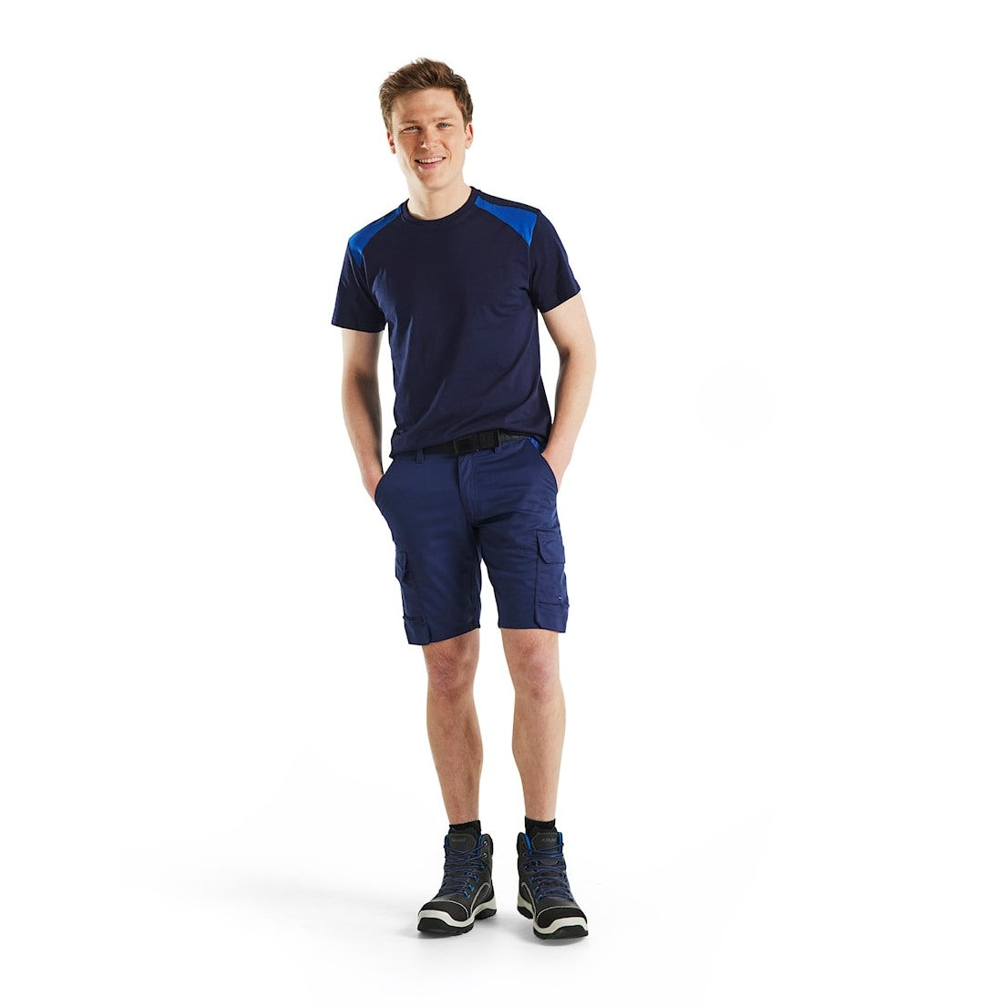 Blaklader T-Shirt 3379 #colour_navy-blue-corn-blue