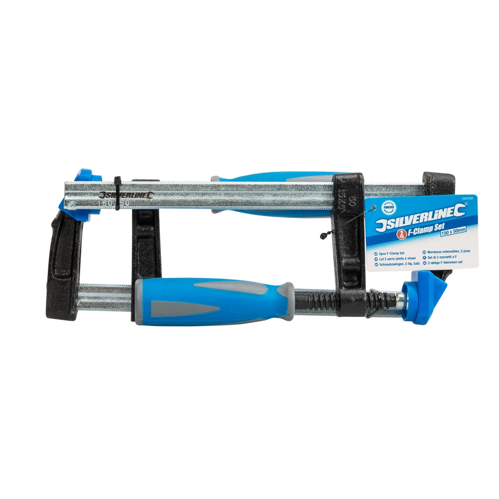 Silverline F-Clamp Set 2Pce
