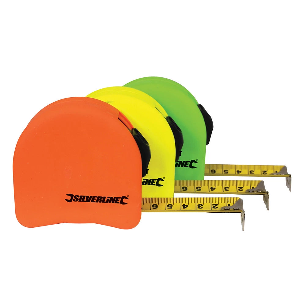 Silverline Hi-Vis Contour Tape Display Box - 18pce 8m/26ft x 25mm