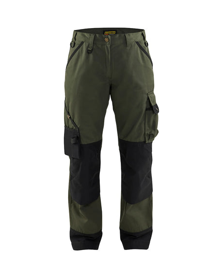 Blaklader Women's Garden Trousers 7154 #colour_army-green-black