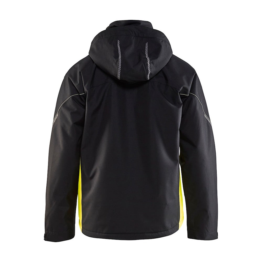 Blaklader Lightweight Lined Functional Jacket 4890 #colour_black-hi-vis-yellow