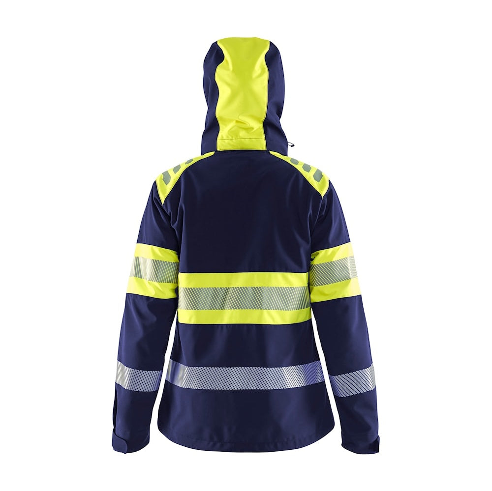 Blaklader Women's Softshell Jacket Hi-Vis 4404 #colour_navy-blue-hi-vis-yellow