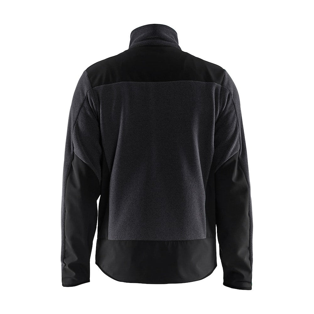 Blaklader Knitted Jacket with Softshell 5942 #colour_dark-grey-black