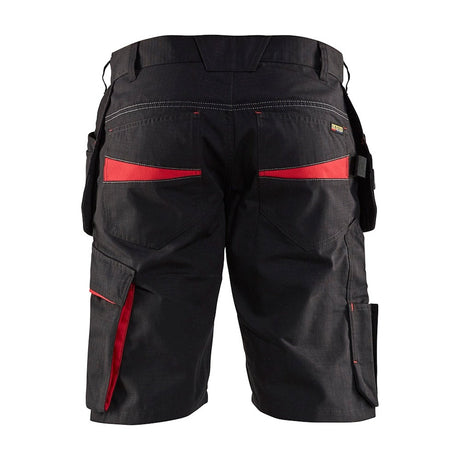 Blaklader Service Shorts with Nailpockets 1494 #colour_black-red