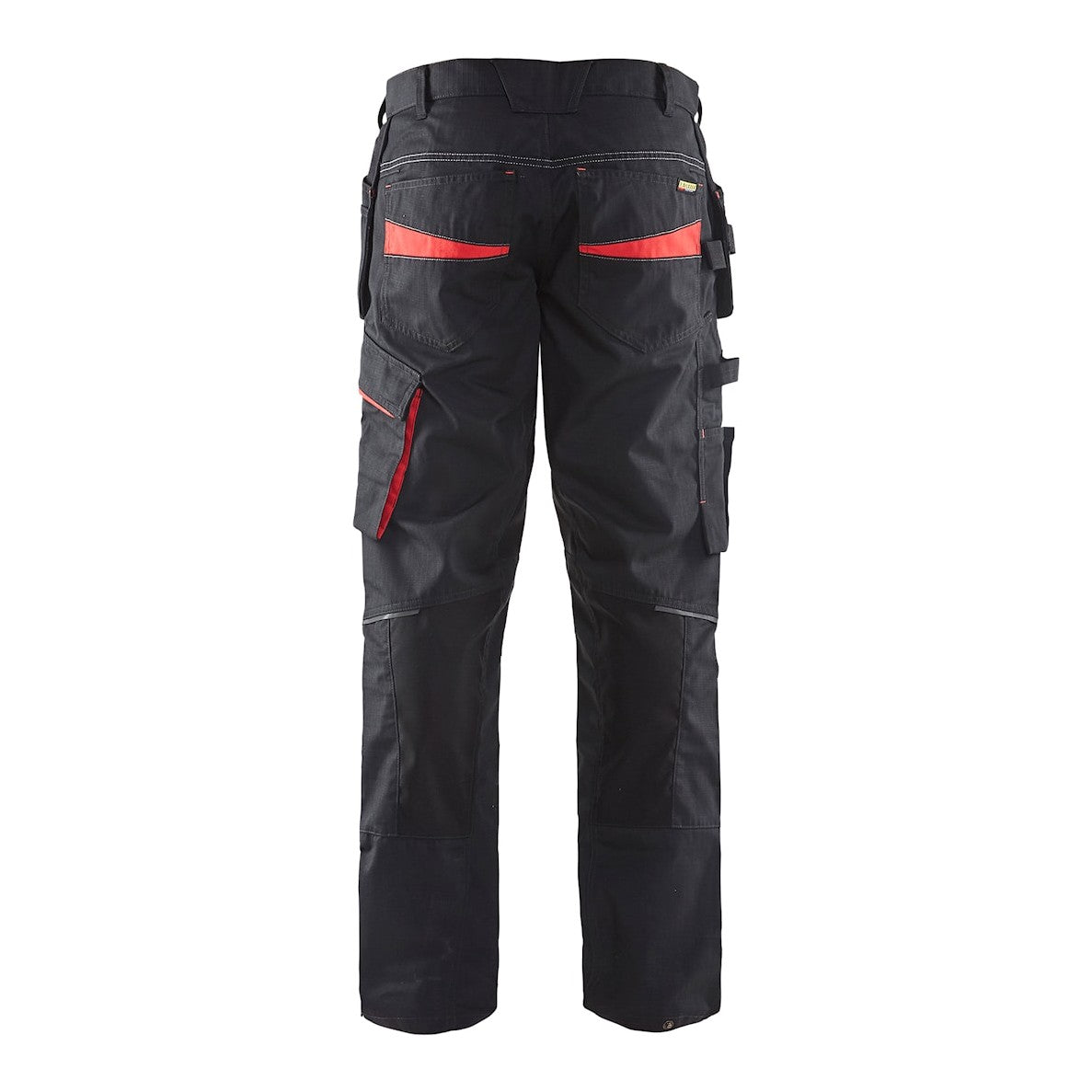 Blaklader Service Trousers with Stretch And Nail Pockets 1496 #colour_black-red