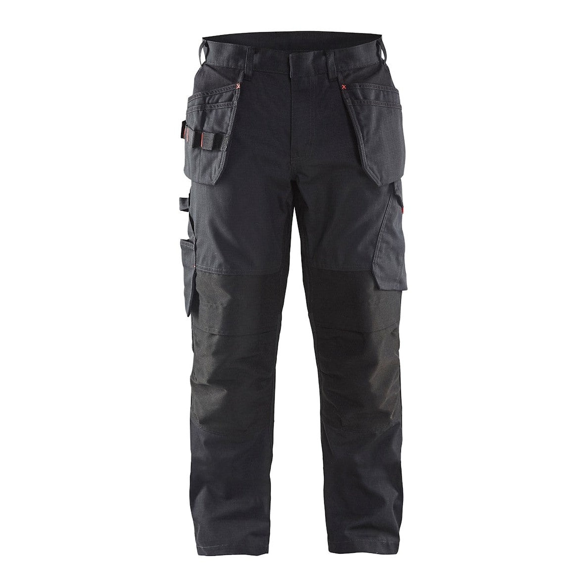 Blaklader Service Trousers with Stretch And Nail Pockets 1496 #colour_black-red