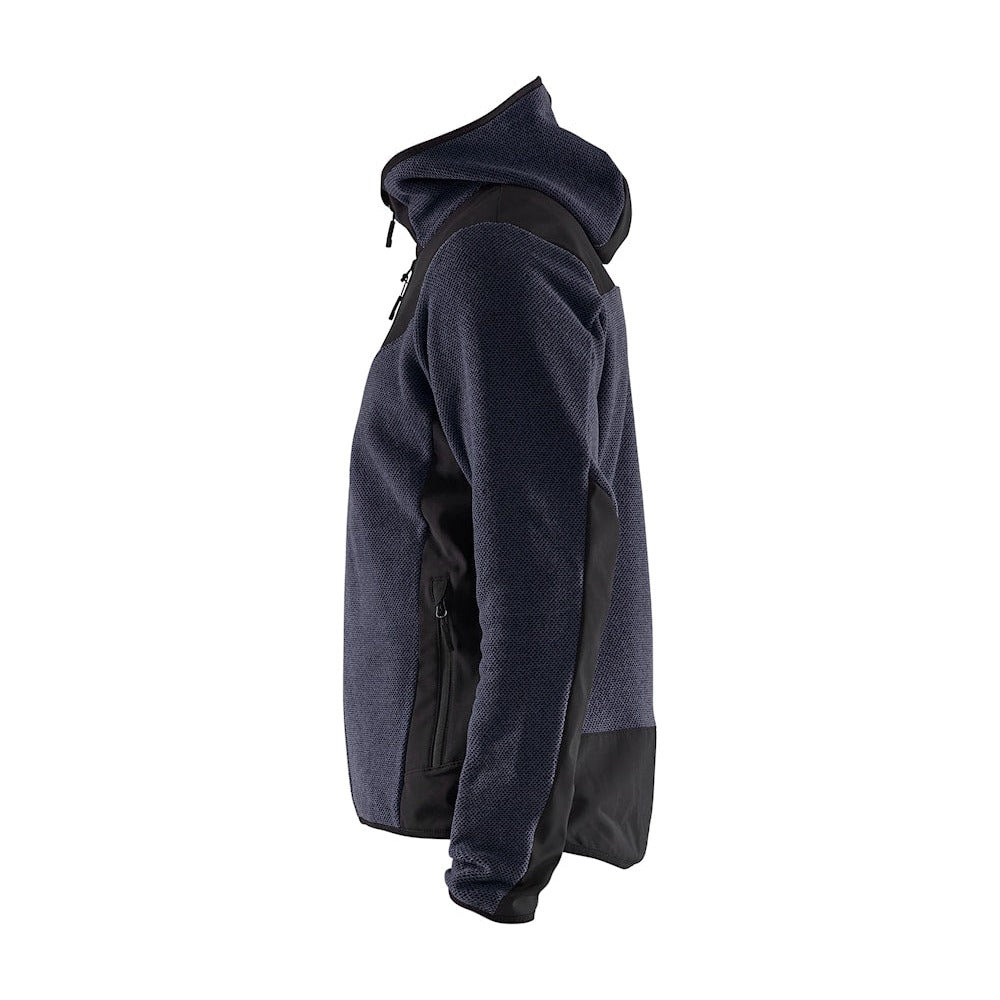 Blaklader Knitted Jacket with Softshell 5940 #colour_dark-navy-black