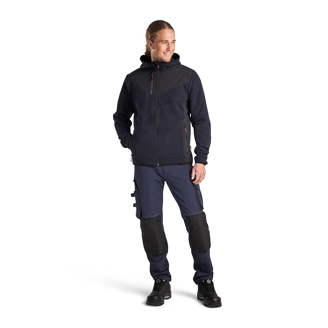 Blaklader Knitted Jacket with Softshell 5940 #colour_dark-navy-black