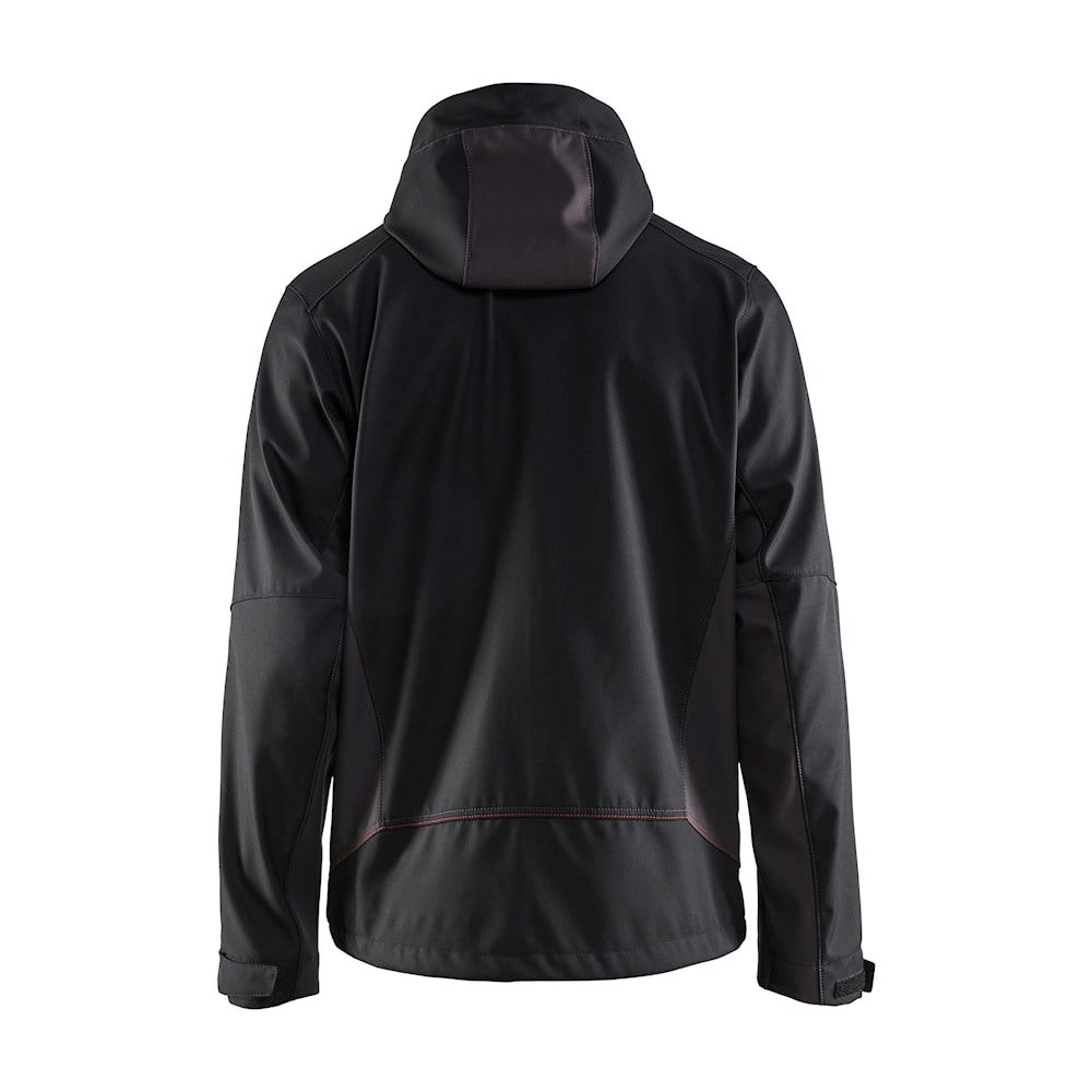 Blaklader Softshell Jacket with Hood 4753 #colour_black-red