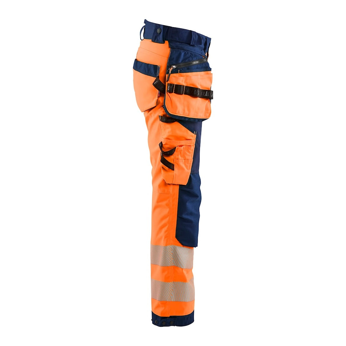 Blaklader Softshell Hi-Vis Trousers Women 7118 #colour_orange-navy-blue