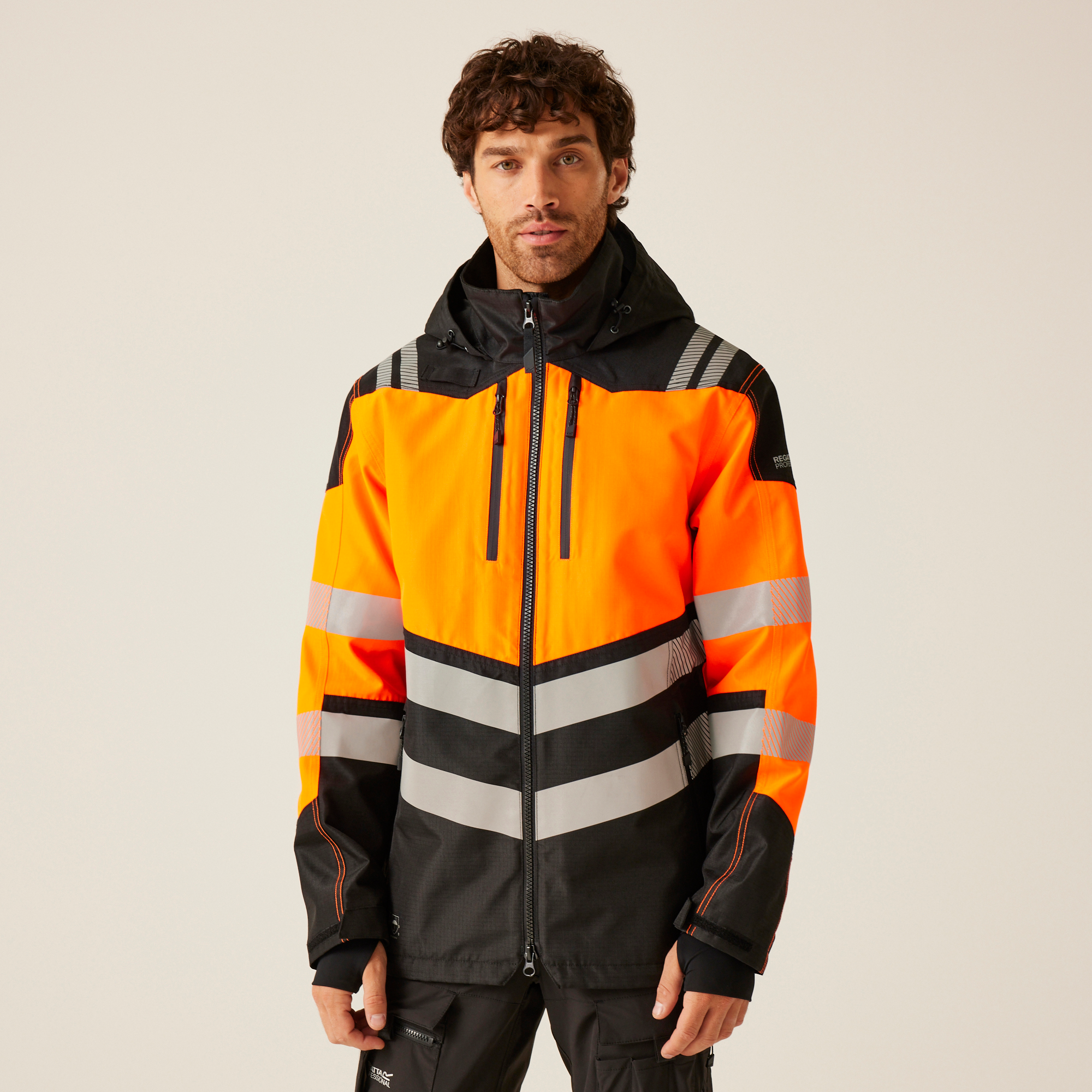Regatta Professional Mens Hi-VIS X-PRO Waterproof Shell Jacket - Class 2