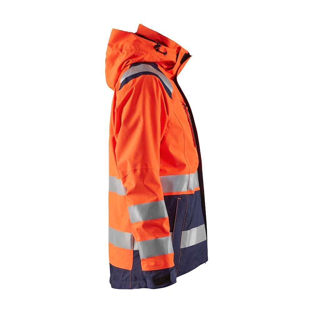 Blaklader Women's Hi-Vis Shell Jacket 4904 #colour_orange-navy-blue