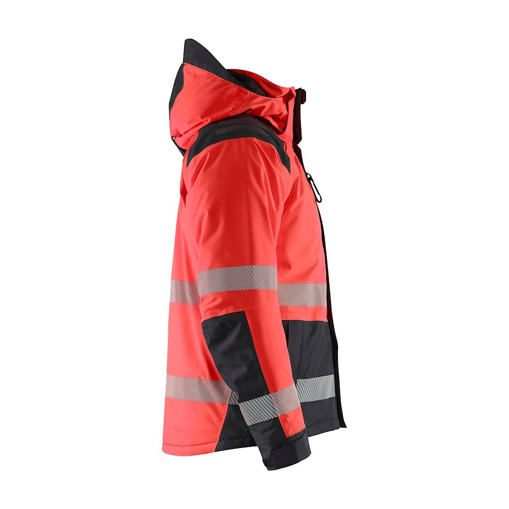 Blaklader Winter Jacket Hi-Vis 4455 #colour_red-hi-vis-black
