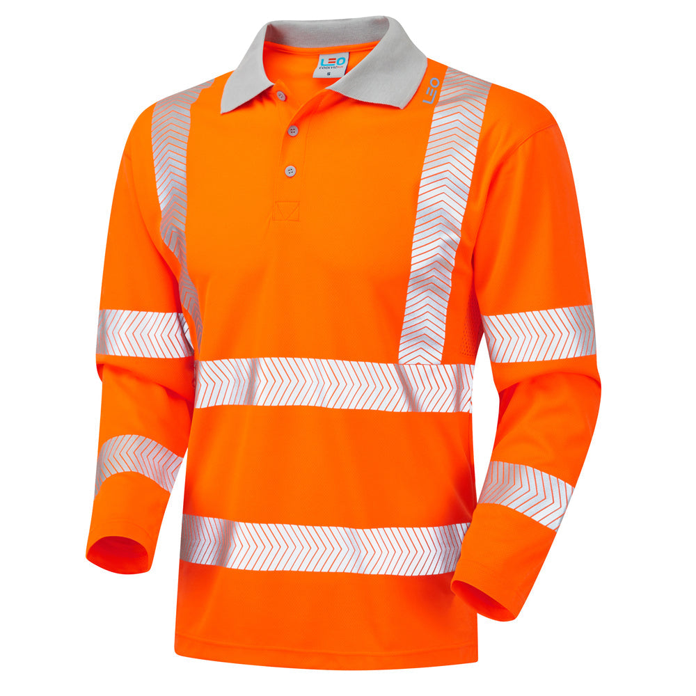 Leo Workwear BARRICANE Leo EcoViz Performance+ Sleeved Polo Shirt