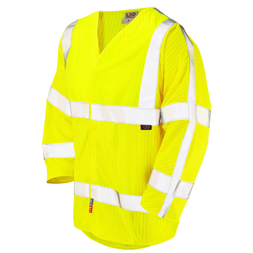 Leo Workwear STICKLEPATH ISO 20471 Cl 3 LFS 3/4 Sleeve (EN 14116/EN 1149)