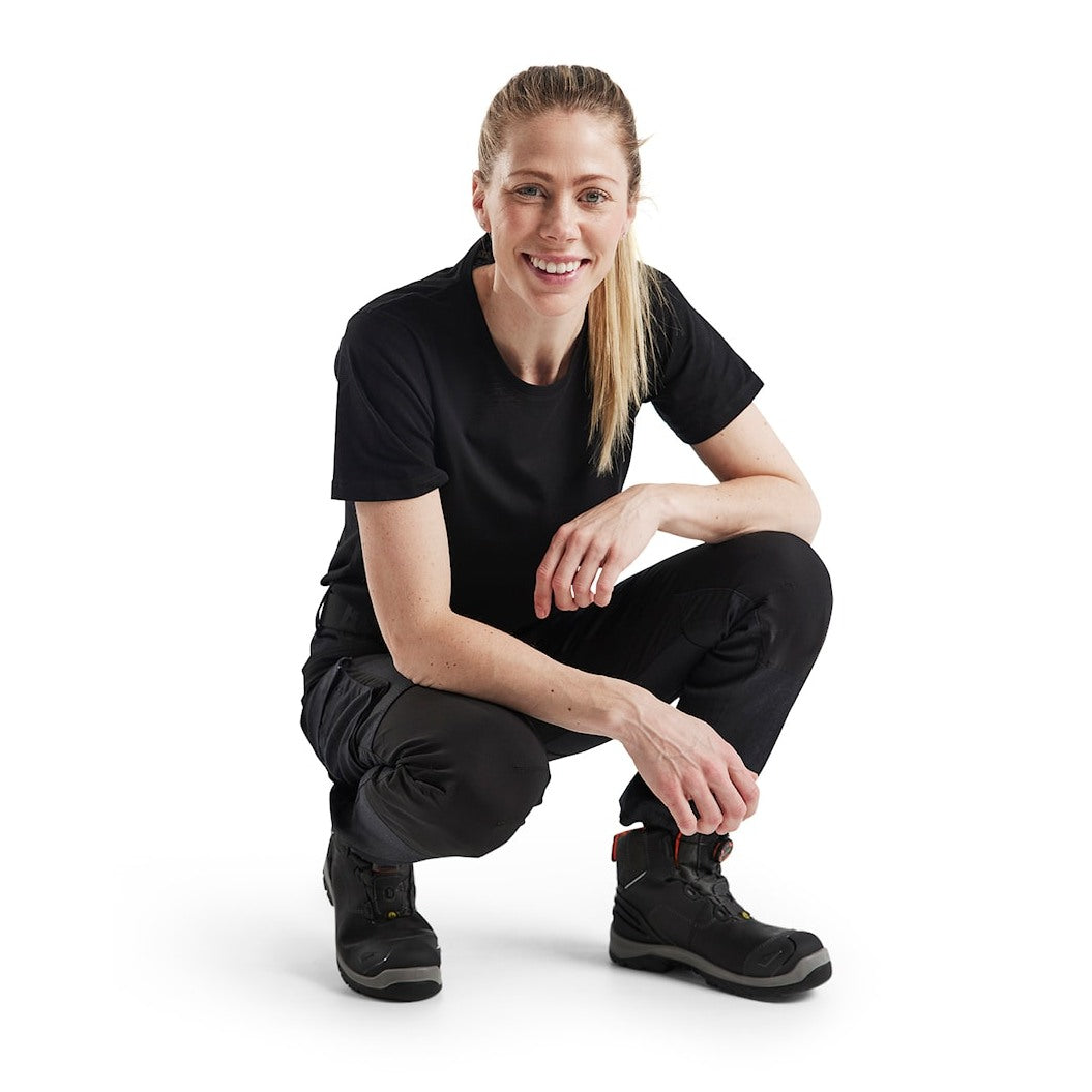 Blaklader Women's Service Trousers Denim Stretch 7147 #colour_navy-blue-black