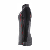 Blaklader Women's Zip-Up Thermal Top Xwarm 7299 #colour_mid-grey-black