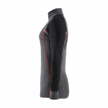 Blaklader Women's Zip-Up Thermal Top Xwarm 7299 #colour_mid-grey-black