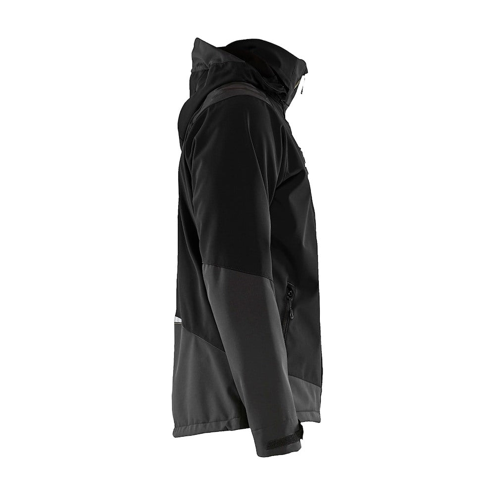 Blaklader Softshell Jacket 4749 #colour_black-hi-vis-yellow