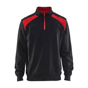 Blaklader Half-Zip 2-Tone Sweatshirt 3353 - Black/Red