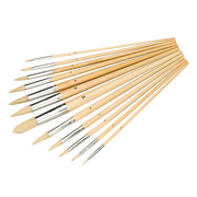 Silverline Artists Paint Brush Set 12pce - Pointed Tips