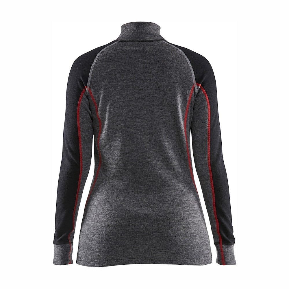 Blaklader Women's Zip-Up Thermal Top Xwarm 7299 #colour_mid-grey-black