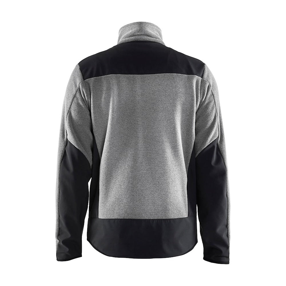 Blaklader Knitted Jacket with Softshell 5942 #colour_grey-melange-black