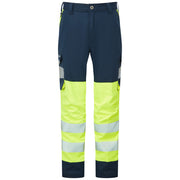 WINSWELL Leo EcoViz Womens Lightweight Polyester Stretch Cargo Trousers Hi Vis Stretch Workwear Knee Pad Pockets Multiple Sizes 6–26 S R